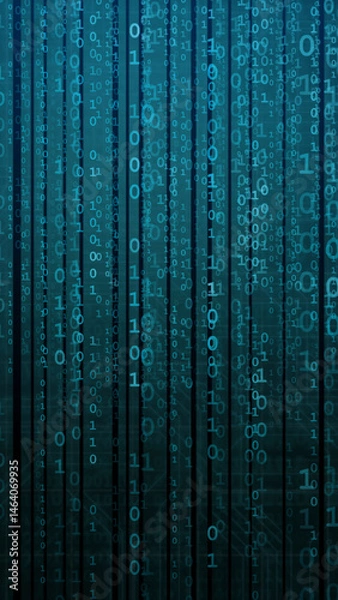 Obraz Abstract digital background with binary code. Hackers, darknet, virtual reality and science fiction.