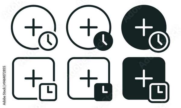 Obraz Add time icon. Illustration vector