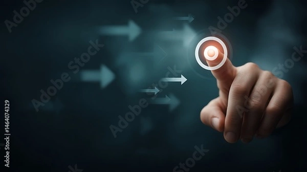 Obraz Fingertip Touching Interactive Target Interface Technology Innovation Digital Future Progress