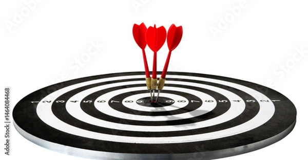 Fototapeta target board with three darts