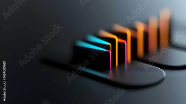 Fototapeta Abstract Geometric Design With Glowing Lines
