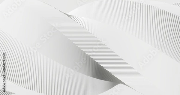 Fototapeta Abstract white background spiral geometric pattern of design 3d render