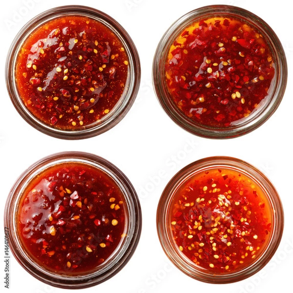 Obraz Bowl Spicy Sriracha Sauce Chili Bits  