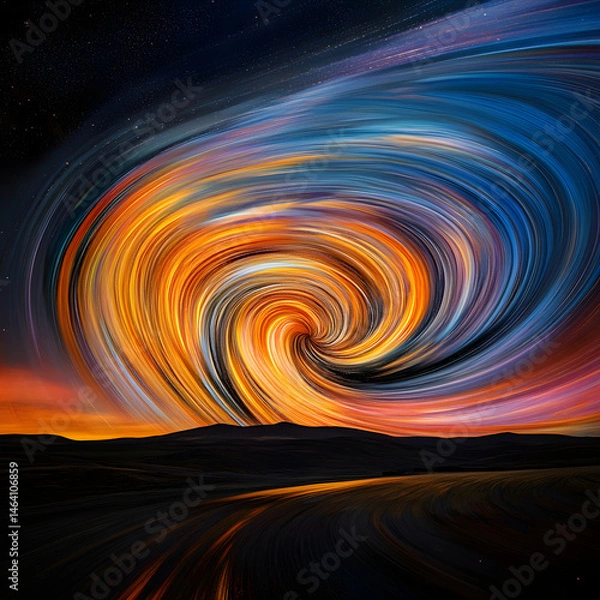 Fototapeta Ethereal Dance of Lights: Unveiling the Hidden Harmonies of Time through Slow Shutter Photography