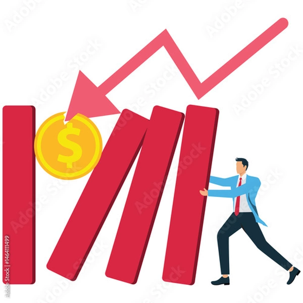 Obraz Risk and crisis management concept