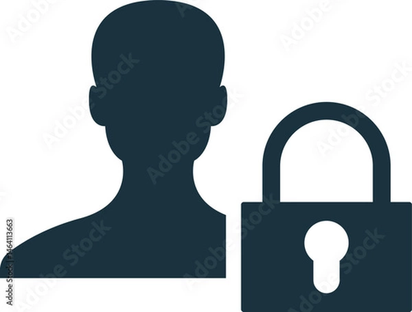 Fototapeta User security showing protecting privacy and padlock