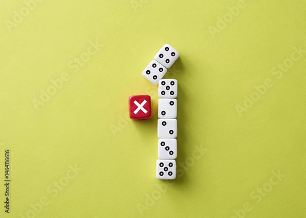 Fototapeta The path is blocked by a categorical refusal. Overcome the denial and convince the counterparty. The art of persuasion and communication.