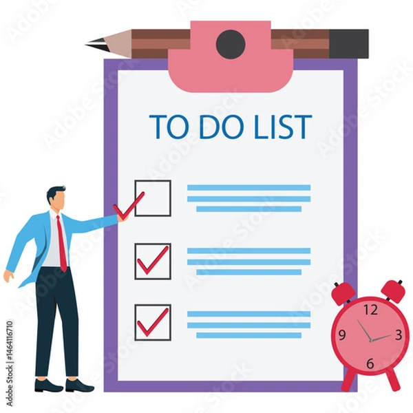 Fototapeta Complete to do list concept