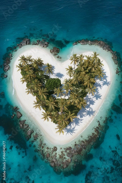 Obraz Island in heart shape