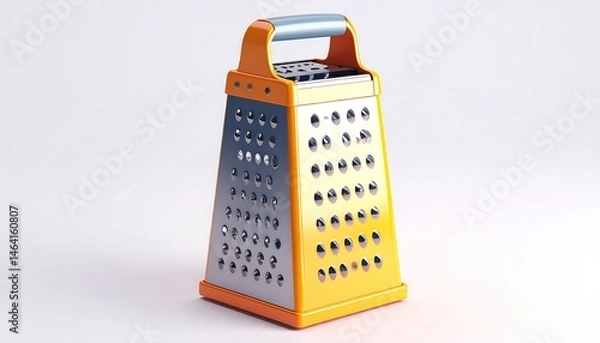 Fototapeta Metal Grater Kitchen Tool with Handle and Holes