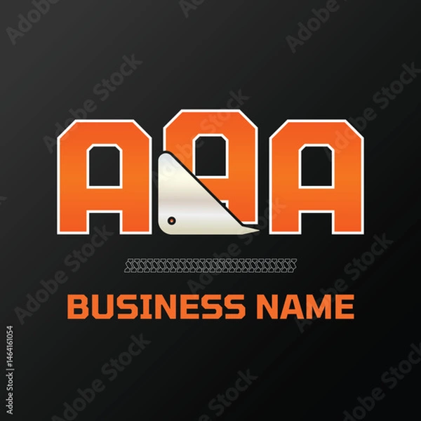 Fototapeta Mining Logo Template with Triple A Letter