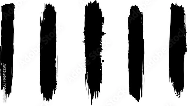 Fototapeta black and white ink brush textue silhouette, grunge, paint, vector, illustration, design, brush, splash, art, frame, texture, stroke, color, ink, black, pattern, drawing, element, paper, border, water