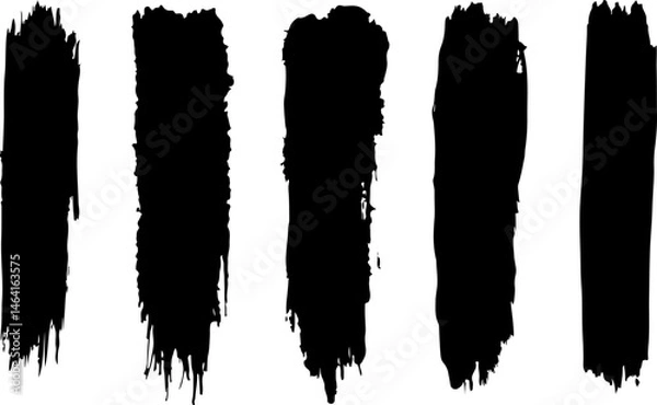 Fototapeta black and white ink brush textue silhouette, grunge, paint, vector, illustration, design, brush, splash, art, frame, texture, stroke, color, ink, black, pattern, drawing, element, paper, border, water