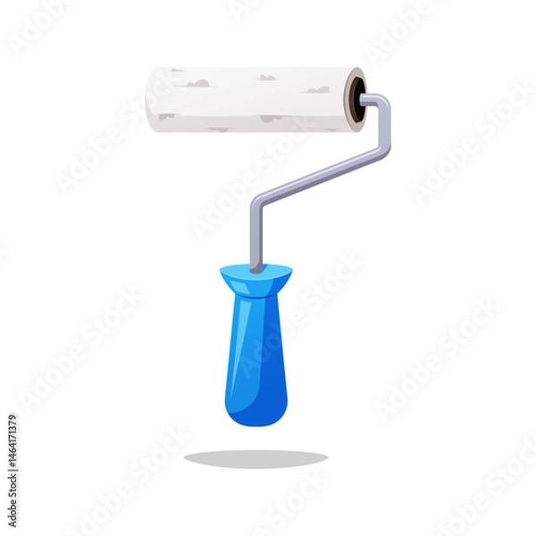 Fototapeta Paint roller tool vector isolated on white backrgound.