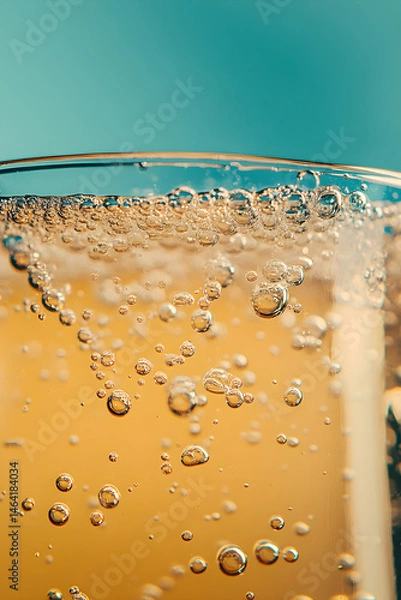 Obraz Effervescent Refreshment: Bubbles and Shine in Refreshing Soda Photography