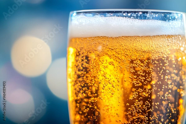 Obraz Effervescent Refreshment: Bubbles and Shine in Refreshing Soda Photography