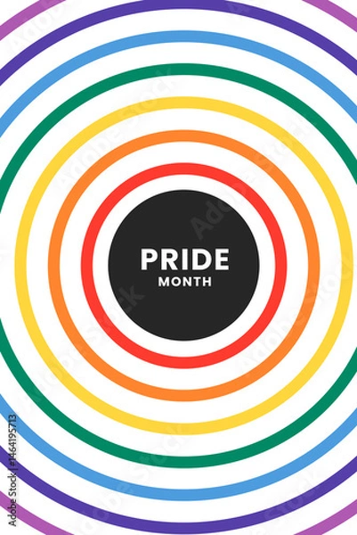 Fototapeta Pride Month in June. LGBTQ multicolored rainbow gay flag. Original color symbol of gay pride concept background, high resolution poster vertical