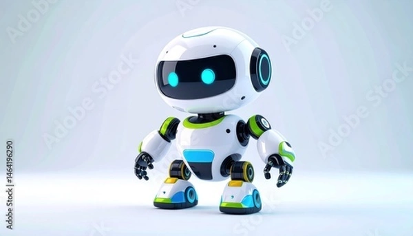 Fototapeta Cute Robot Toy Ai Assistant Artificial Intelligence
