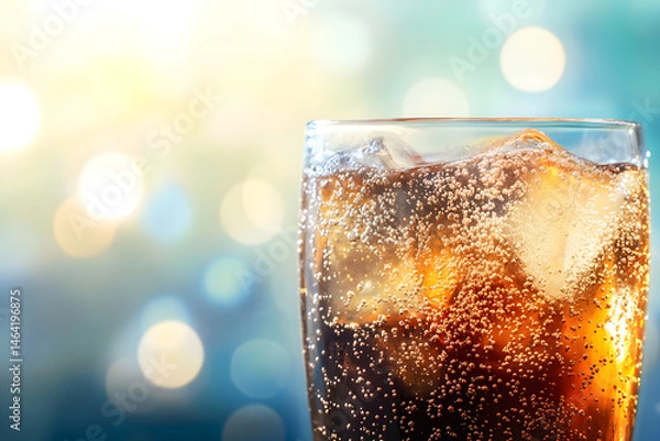 Obraz Effervescent Refreshment: Bubbles and Shine in Refreshing Soda Photography