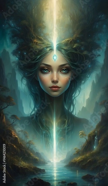 Obraz Fantasy Gemälde - Frauenportrait