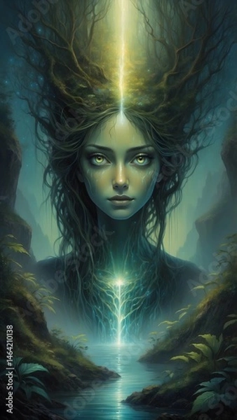 Obraz Fantasy Gemälde - Frauenportrait