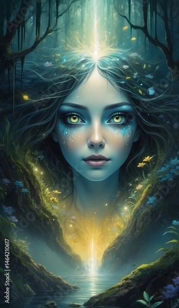 Obraz Fantasy Gemälde - Frauenportrait