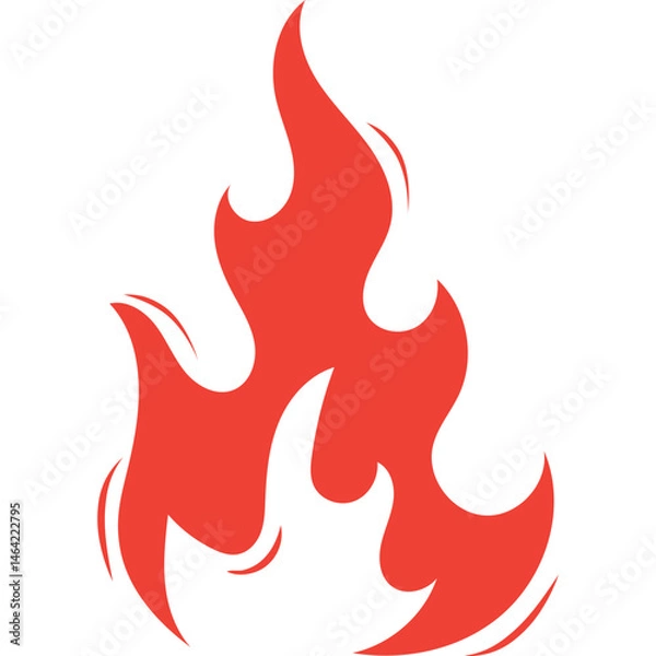 Fototapeta Doodle Fire Flame Icon