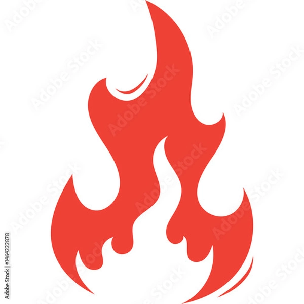 Fototapeta Doodle Fire Flame Icon