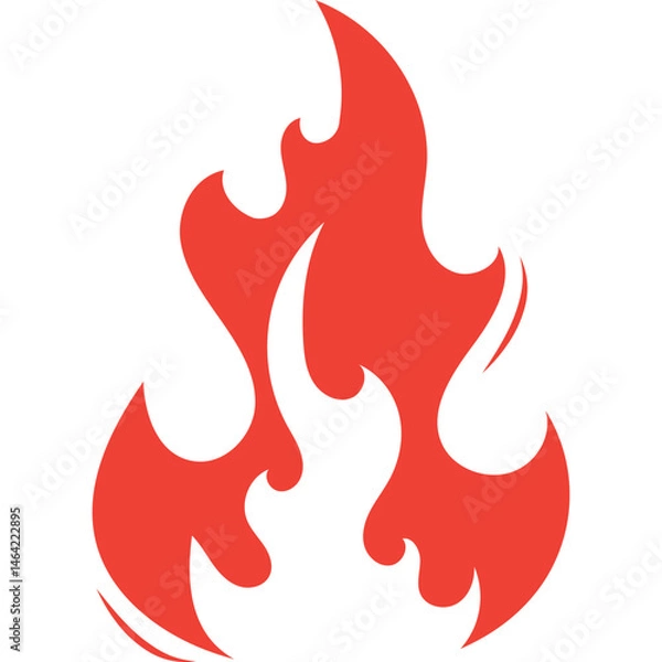 Fototapeta Doodle Fire Flame Icon