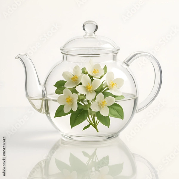 Obraz teapot with flowers