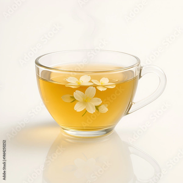 Obraz cup of tea with flower