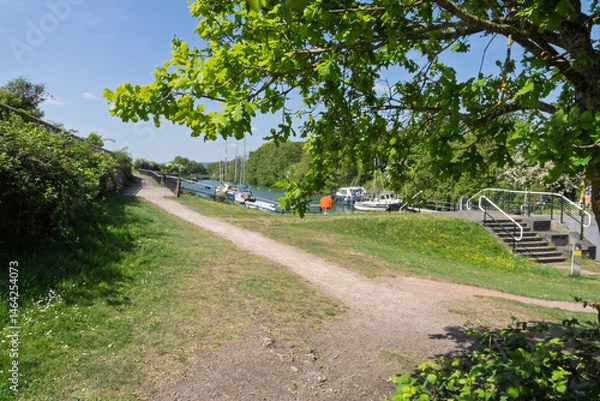 Fototapeta A view of Lydney harbour, Gloucestershire