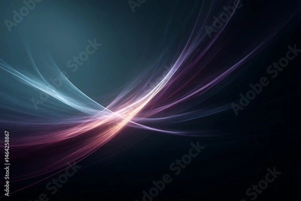 Fototapeta Abstract Swirling Light Streaks Background Design Purple Teal Hues