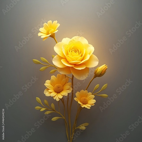 Obraz bouquet of yellow roses