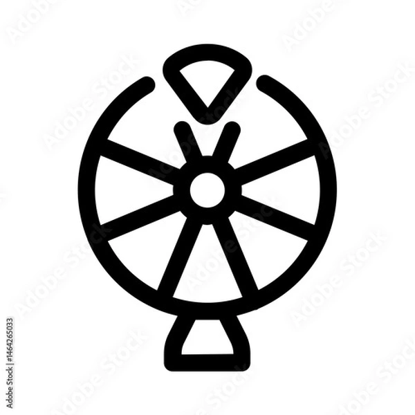 Obraz spinwheel icon with line style, perfect for user interface projects