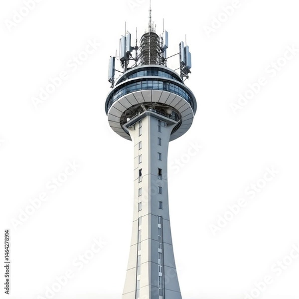 Obraz tv tower in berlin isolated on white background