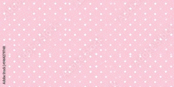 Obraz Pastel pink background with tiny white polka dots, seamless vector pattern, seamless, textile