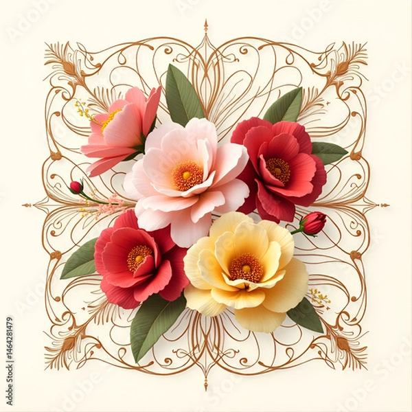 Obraz vintage background with roses
