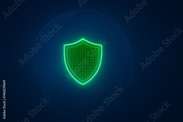 Fototapeta digital world background with left and digital shield for security image