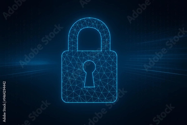 Fototapeta digital world background with left and digital shield for security image