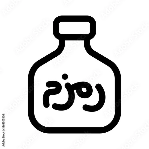 Fototapeta zam zam water icon with line style, perfect for user interface projects