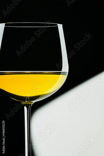 Obraz Elegance of Olive Oil in a Glass Against a Dramatic Backdrop