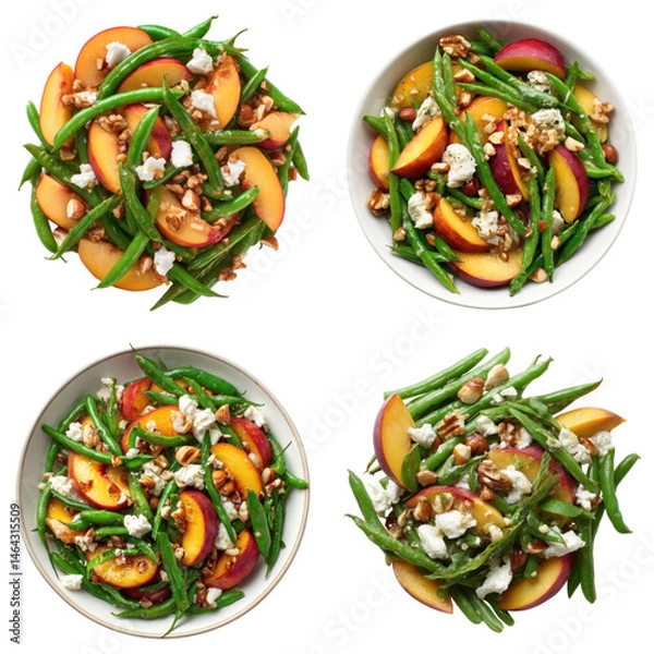 Obraz Nectarine Salad Goat Cheese Hazelnuts  
