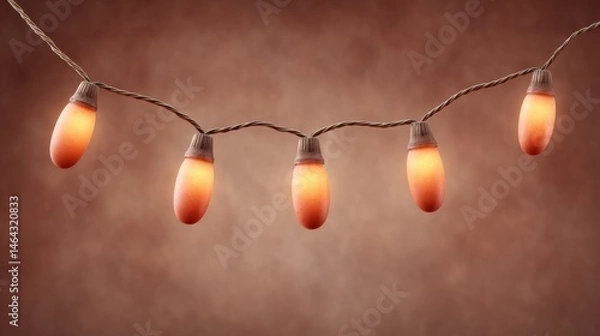 Obraz A string of lights with a brown background