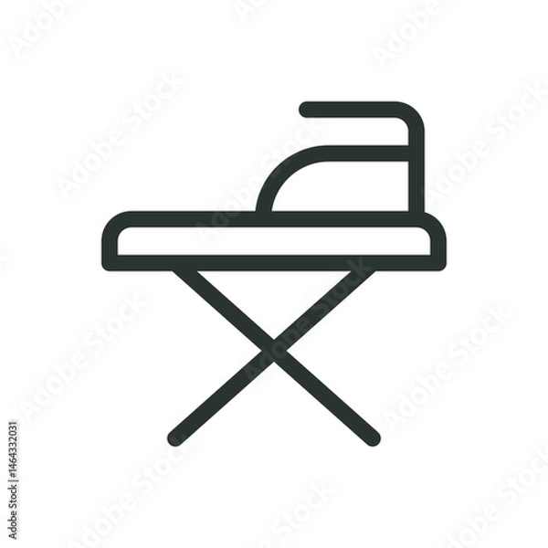 Fototapeta Ironing board line icon, ironing vector symbol with editable stroke