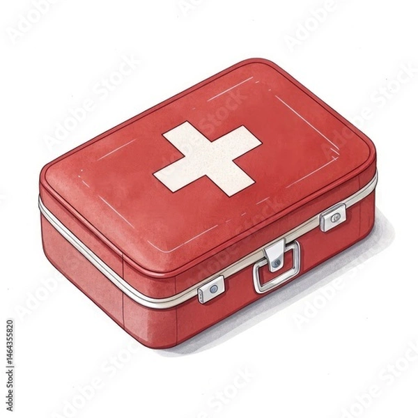 Obraz first aid kit isolated on white background