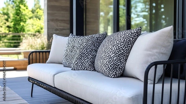Obraz Revitalize your outdoor space by updating your furniture with stylish, weatherproof cushions that enhance comfort and durability.