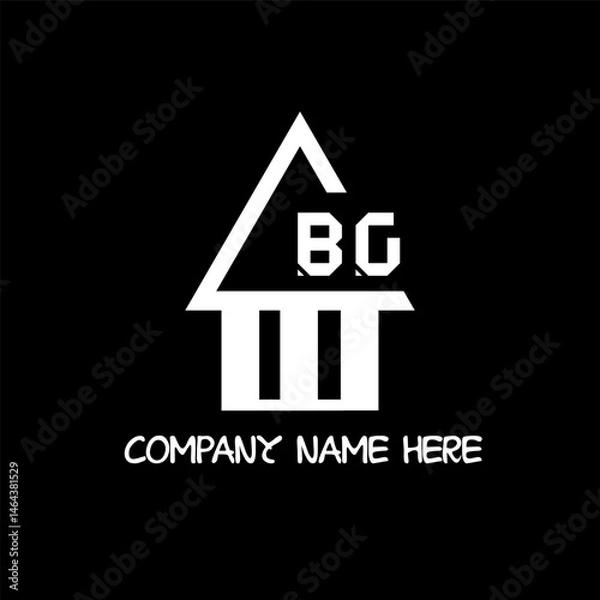 Obraz BG logo design, BG  simple and modern logo. BG luxurious , BG icon ,design