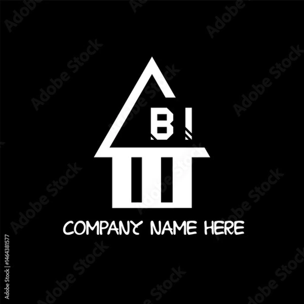 Obraz BI logo design, BI  simple and modern logo. BI luxurious , BI icon ,design 