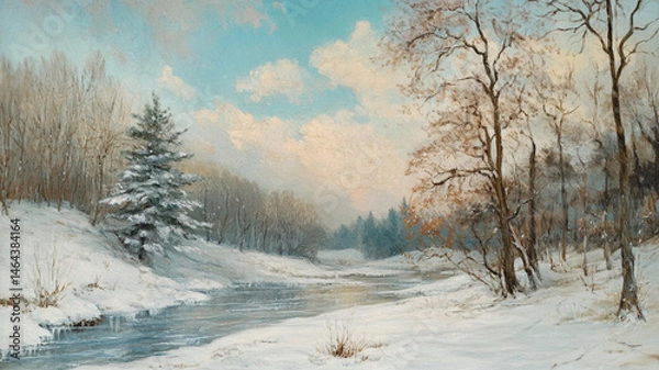 Obraz winter landscape with trees